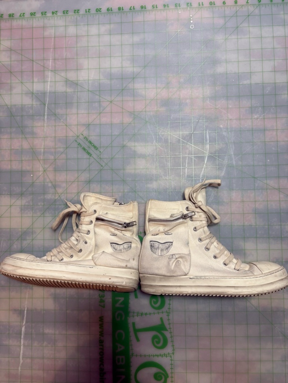 Rick Owens Aluminum Drkshdw Ramones Sneakers
